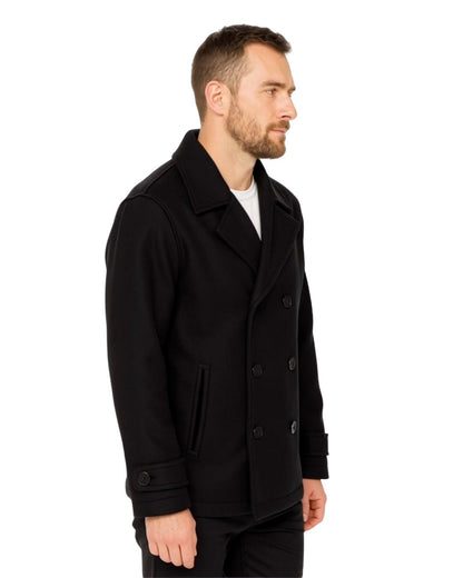 Miesten Double-Breasted Villakangas Peacoat