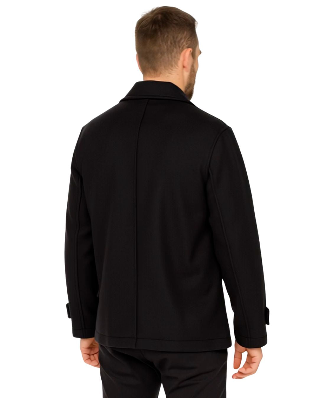 Miesten Double-Breasted Villakangas Peacoat