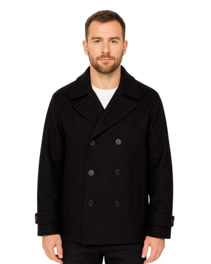 Miesten Double-Breasted Villakangas Peacoat
