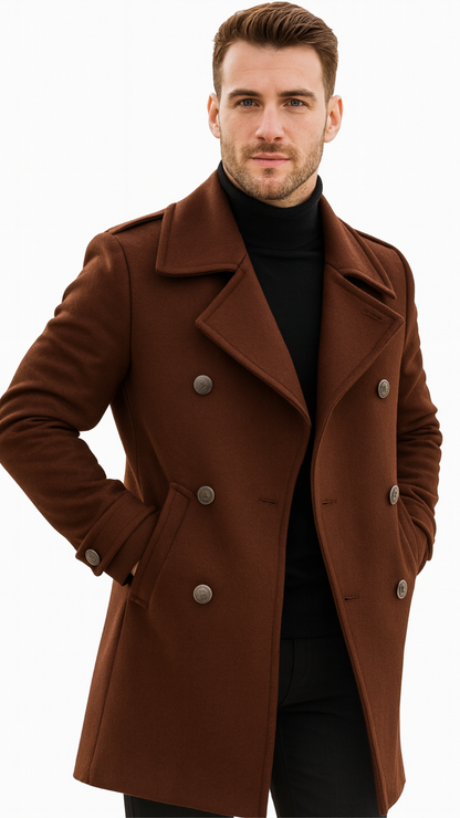 Fortis Miles - Miesten Tyylikäs Villakangastakki