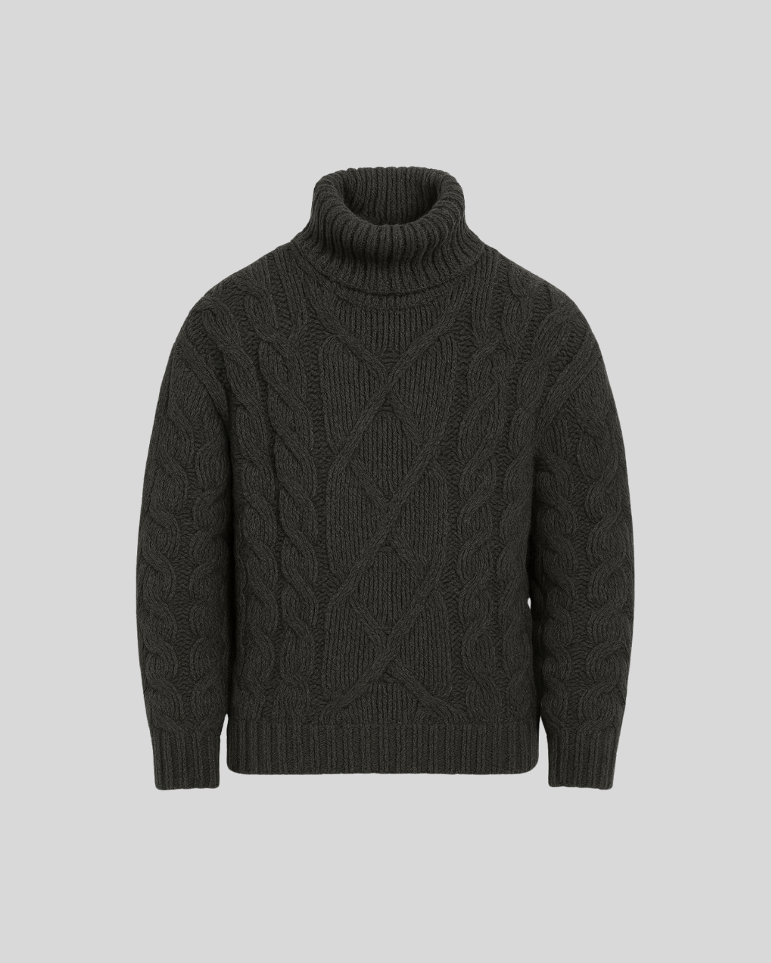 Fortis Miles - Miesten Paksu korkeakauluksinen Neulepusero