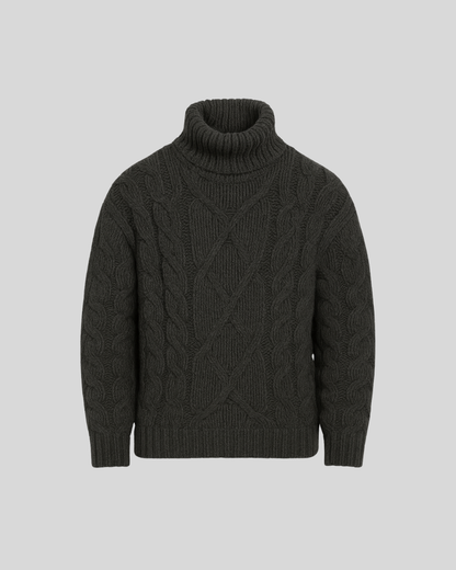 Fortis Miles - Miesten Paksu korkeakauluksinen Neulepusero