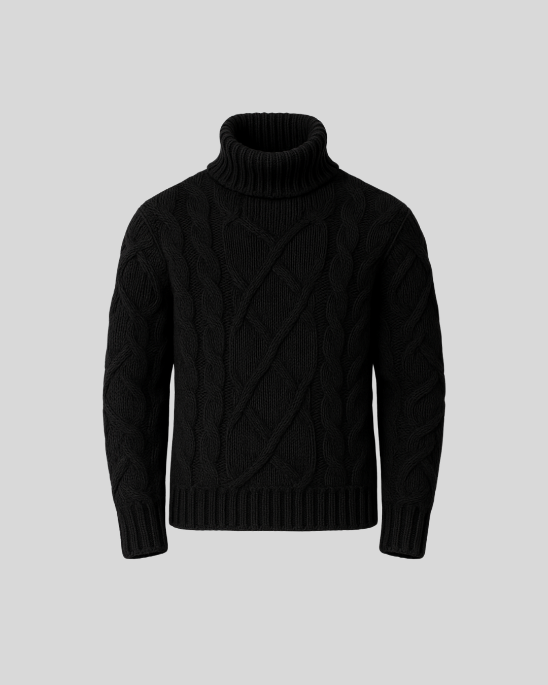 Fortis Miles - Miesten Paksu korkeakauluksinen Neulepusero