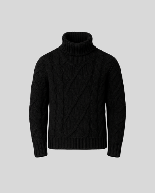 Fortis Miles - Miesten Paksu korkeakauluksinen Neulepusero