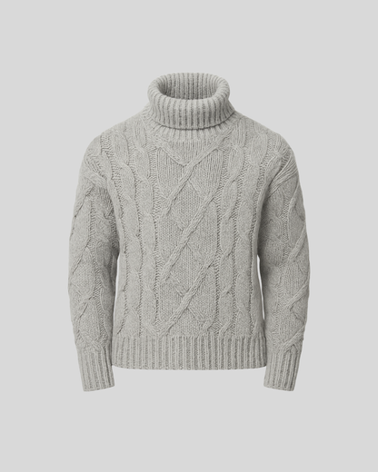 Fortis Miles - Miesten Paksu korkeakauluksinen Neulepusero